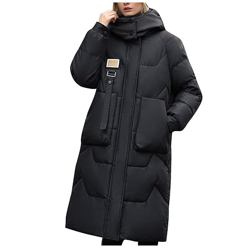 Amazon.com: Women's Long Down Jacket Warm Winter Coat Hooded